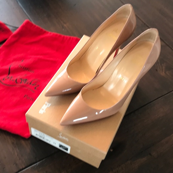 Sold—Christian Louboutin Nude Patent Leather Pump - Picture 5 of 8